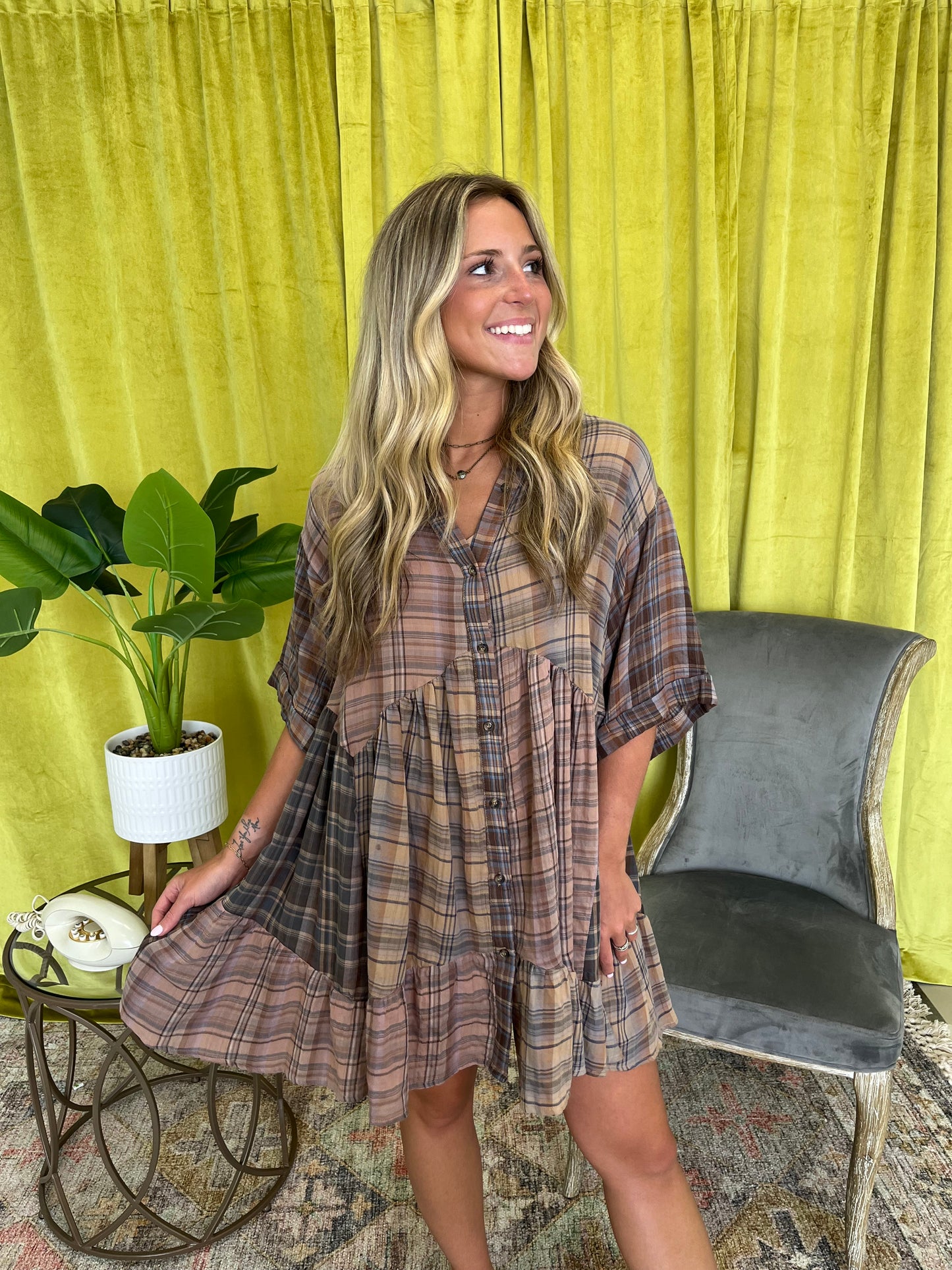 Best I Ever Plaid Dress