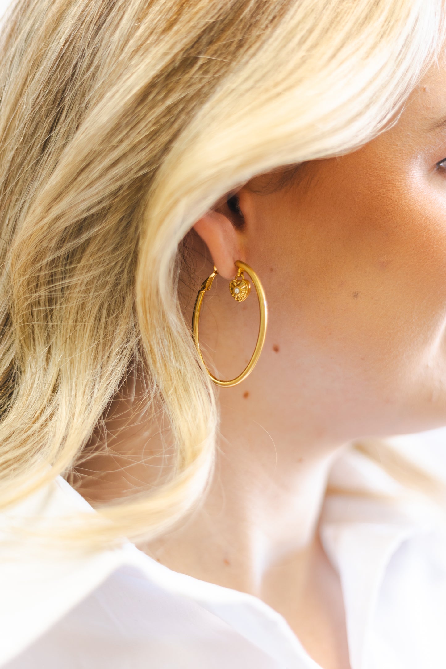 Brighton Esprit Heart Post Hoop Earrings