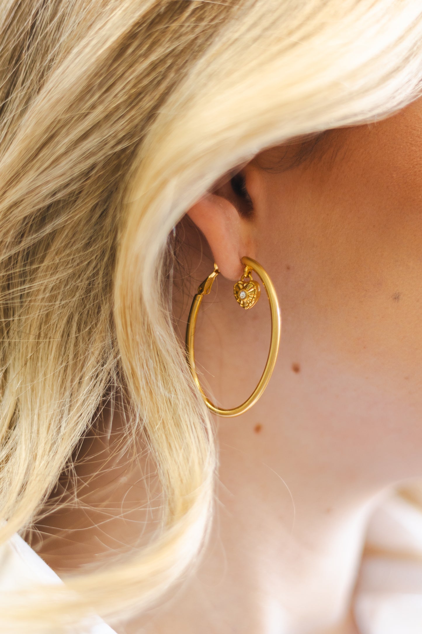 Brighton Esprit Heart Post Hoop Earrings