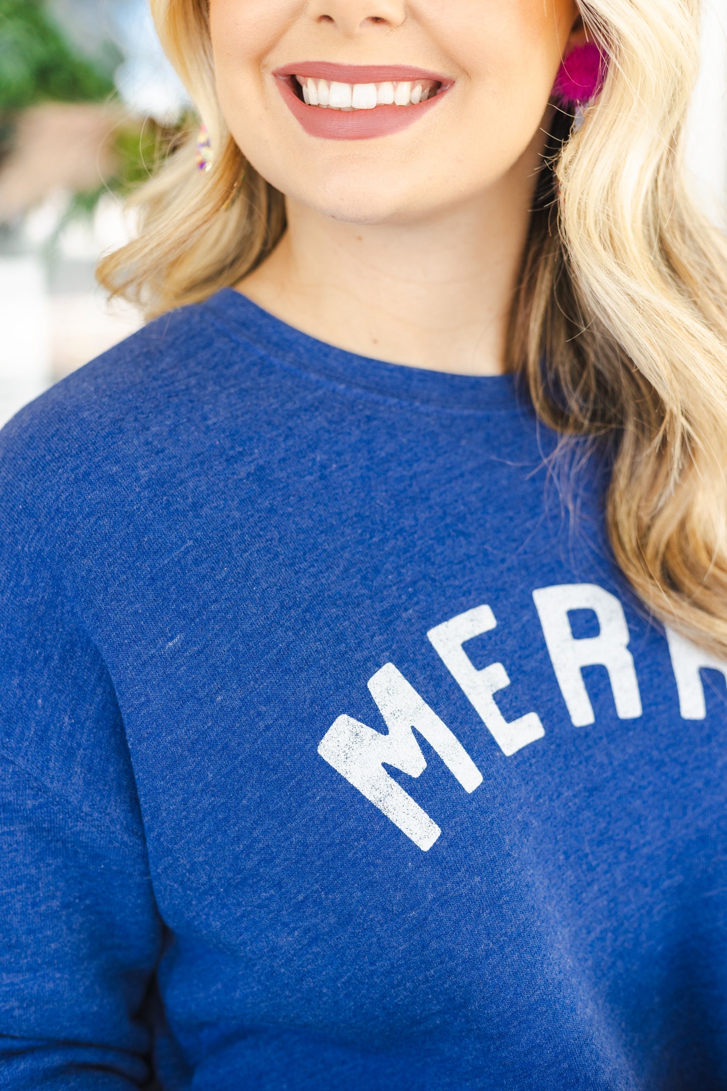 Blue 'Merry' Sweatshirt