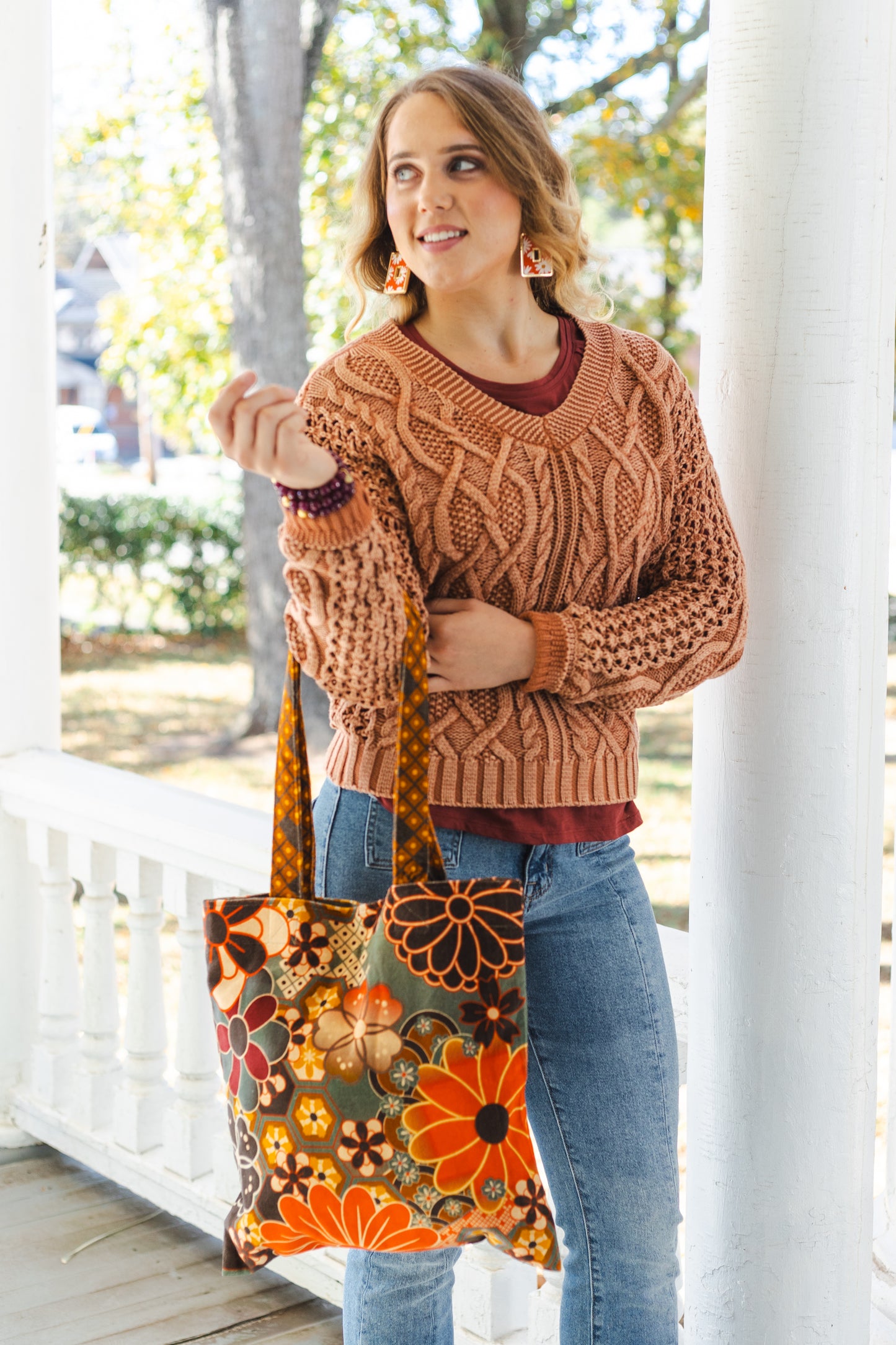 Funky Fall Print Tote
