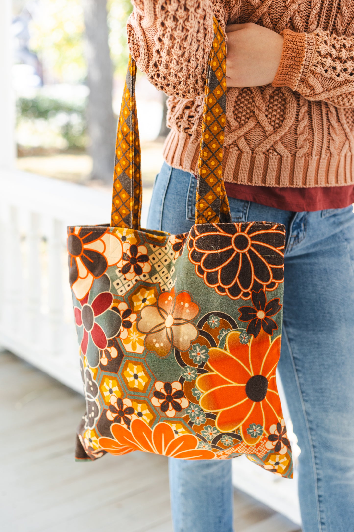 Funky Fall Print Tote