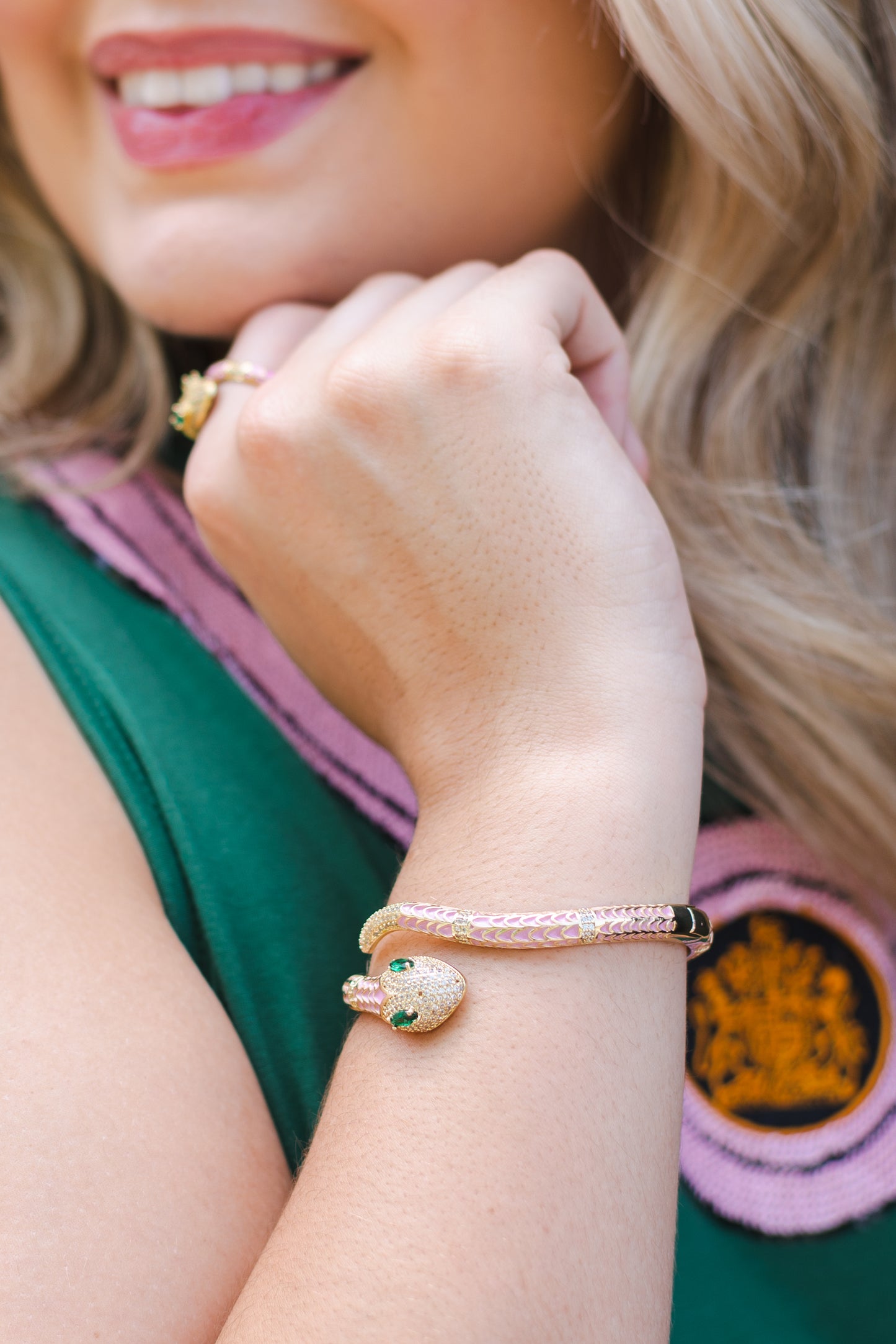 Strutt Pink Serpent Bangle