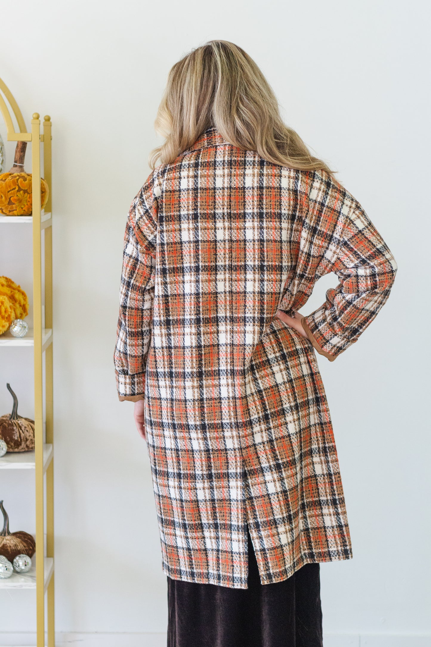Cozy Co. Palmer Plaid Long Jacket