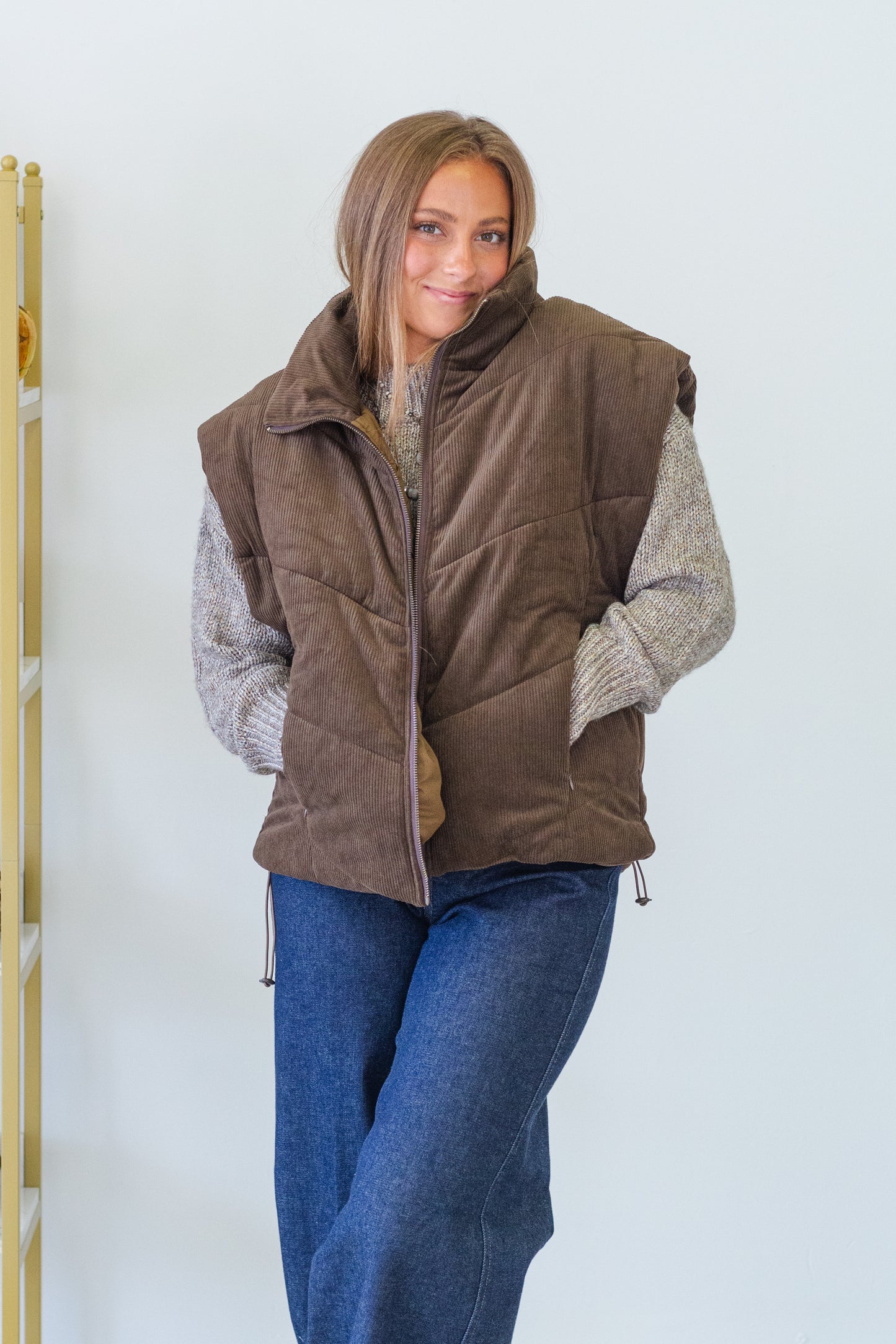 Corduroy Puffer Vest