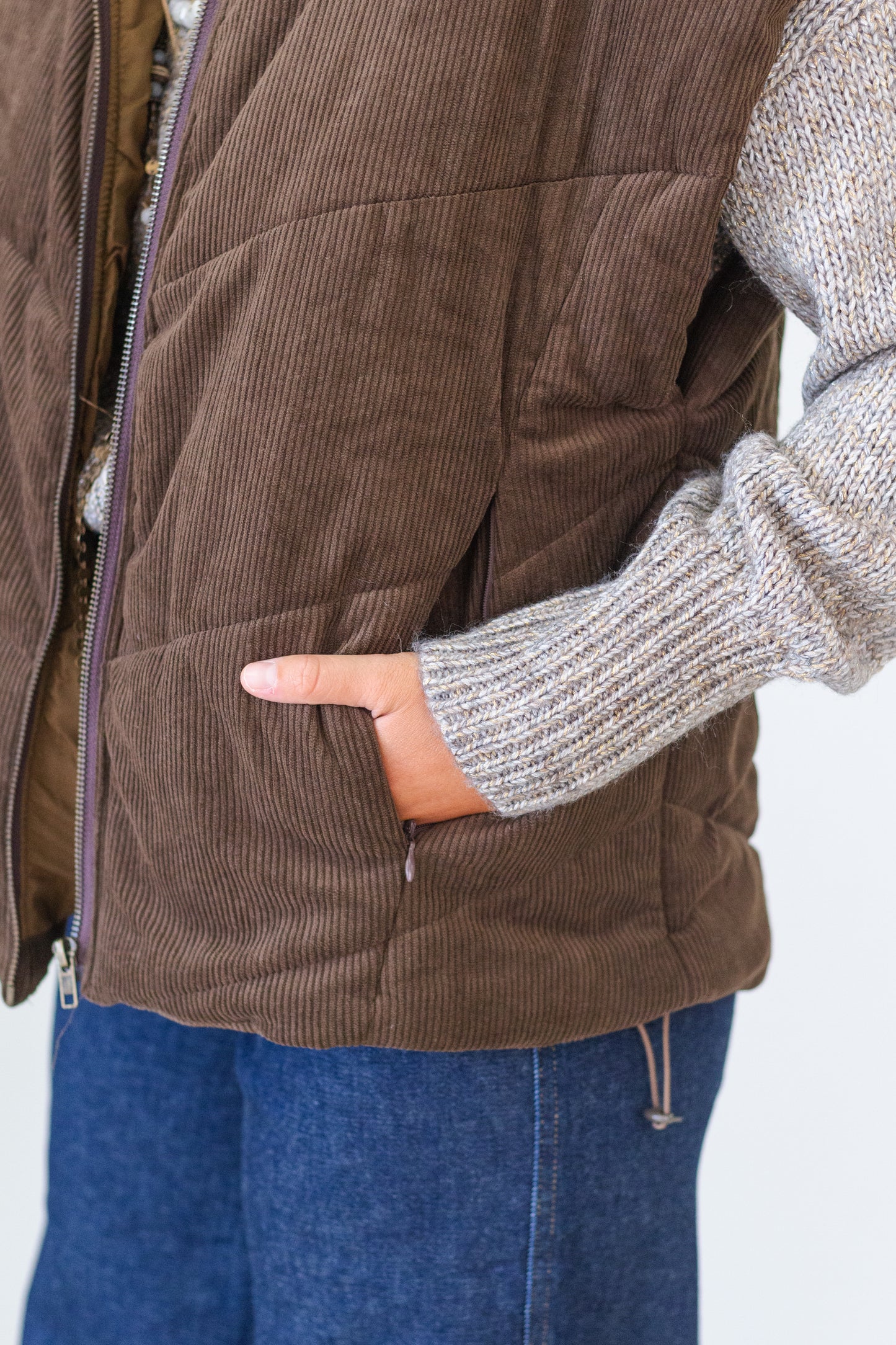 Corduroy Puffer Vest