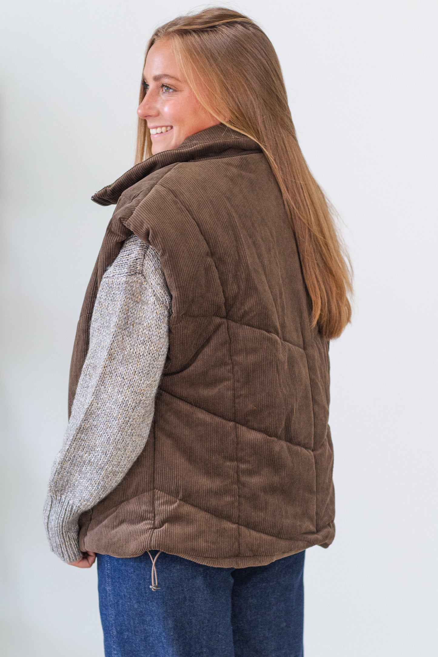 Corduroy Puffer Vest