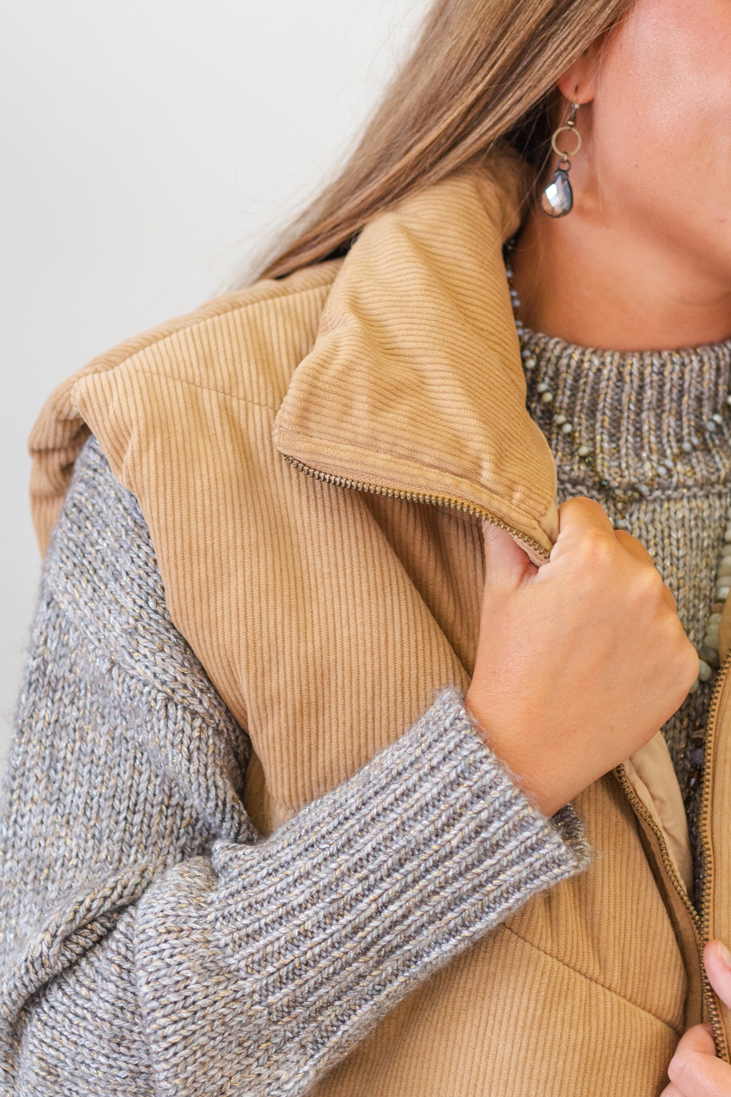 Corduroy Puffer Vest