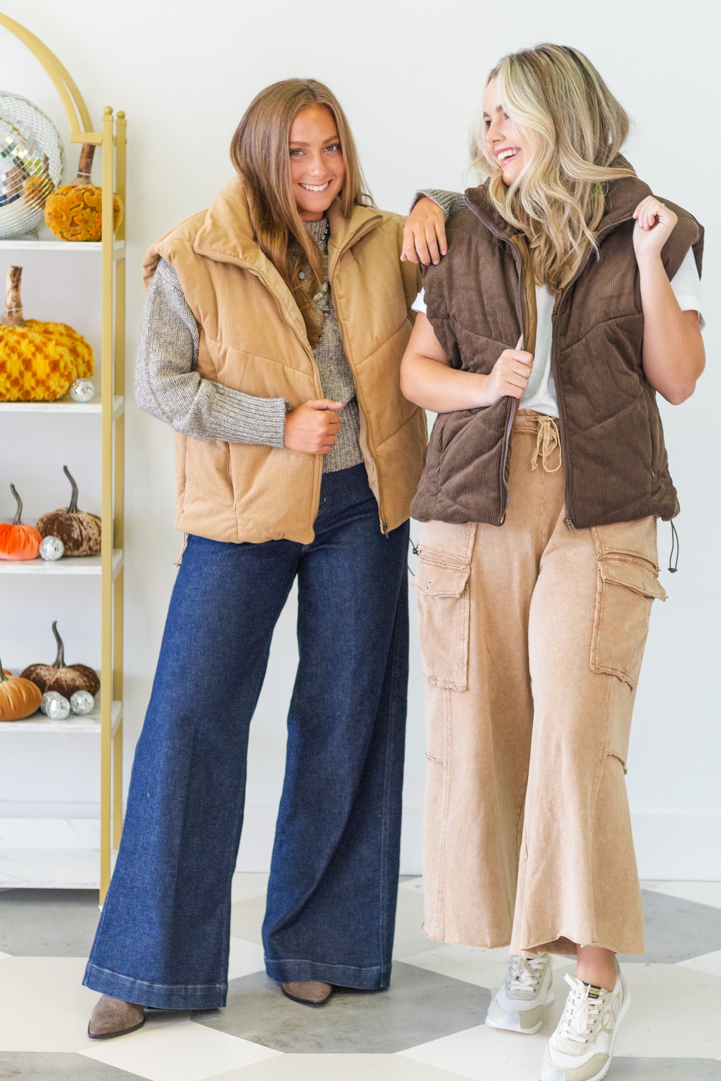 Corduroy Puffer Vest