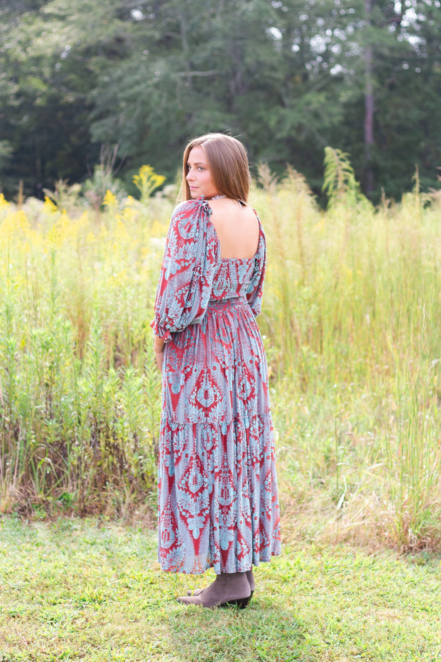 Fate Freda Burnout Midi Dress