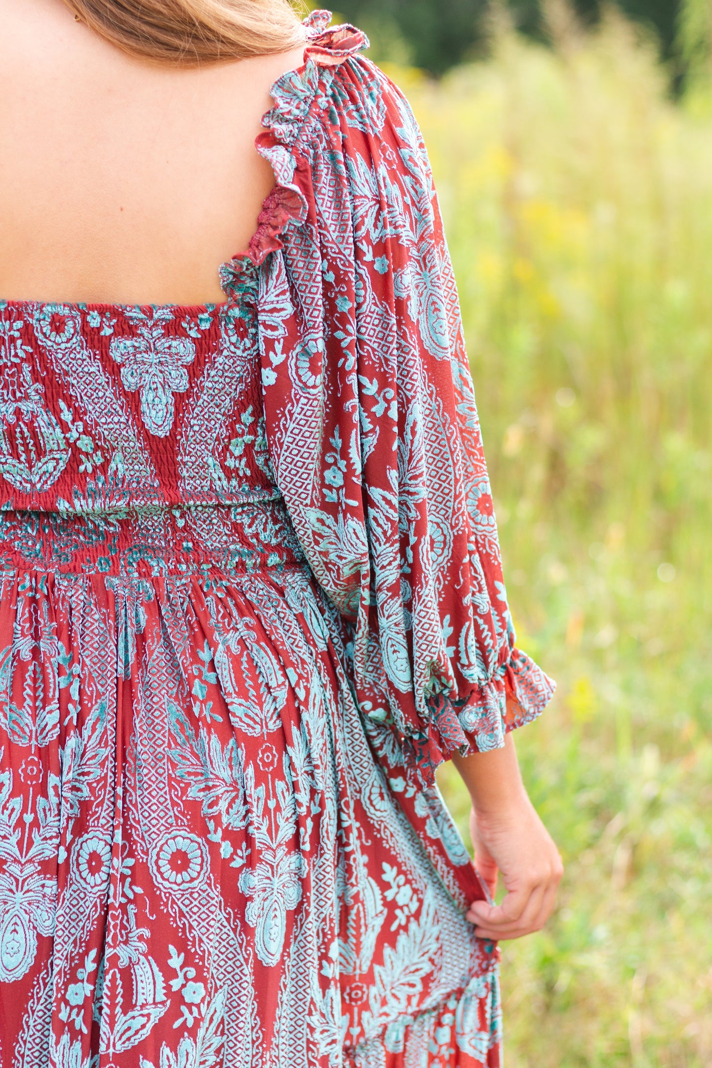 Fate Freda Burnout Midi Dress