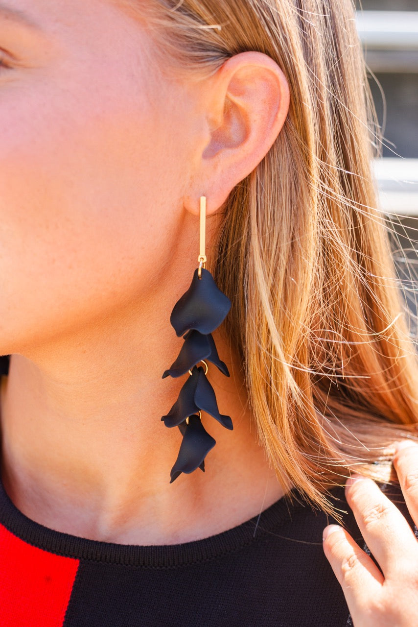 Falling Flower Petal Earrings
