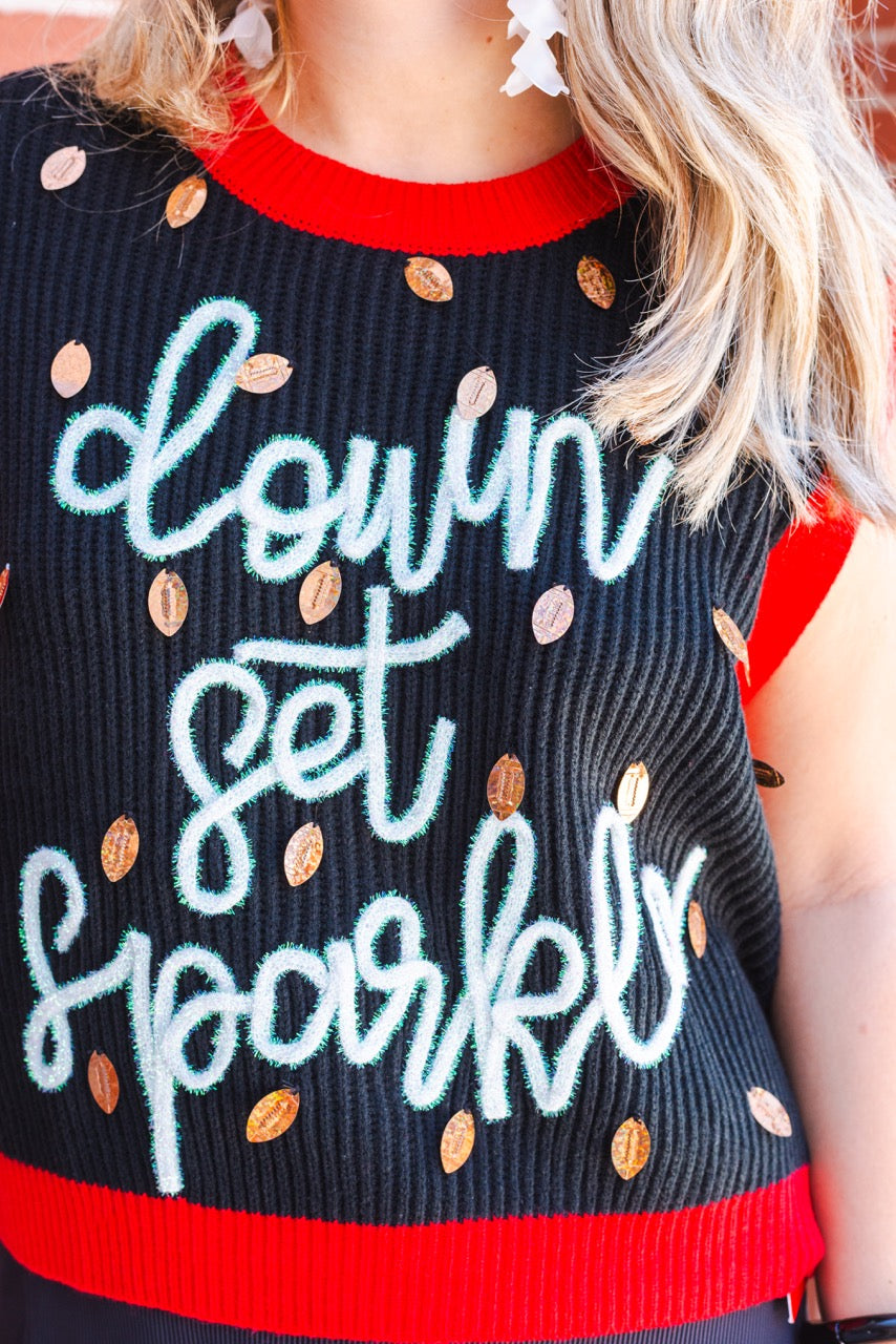 Queen of Sparkles Down, Set, Sparkle Sweater Vest