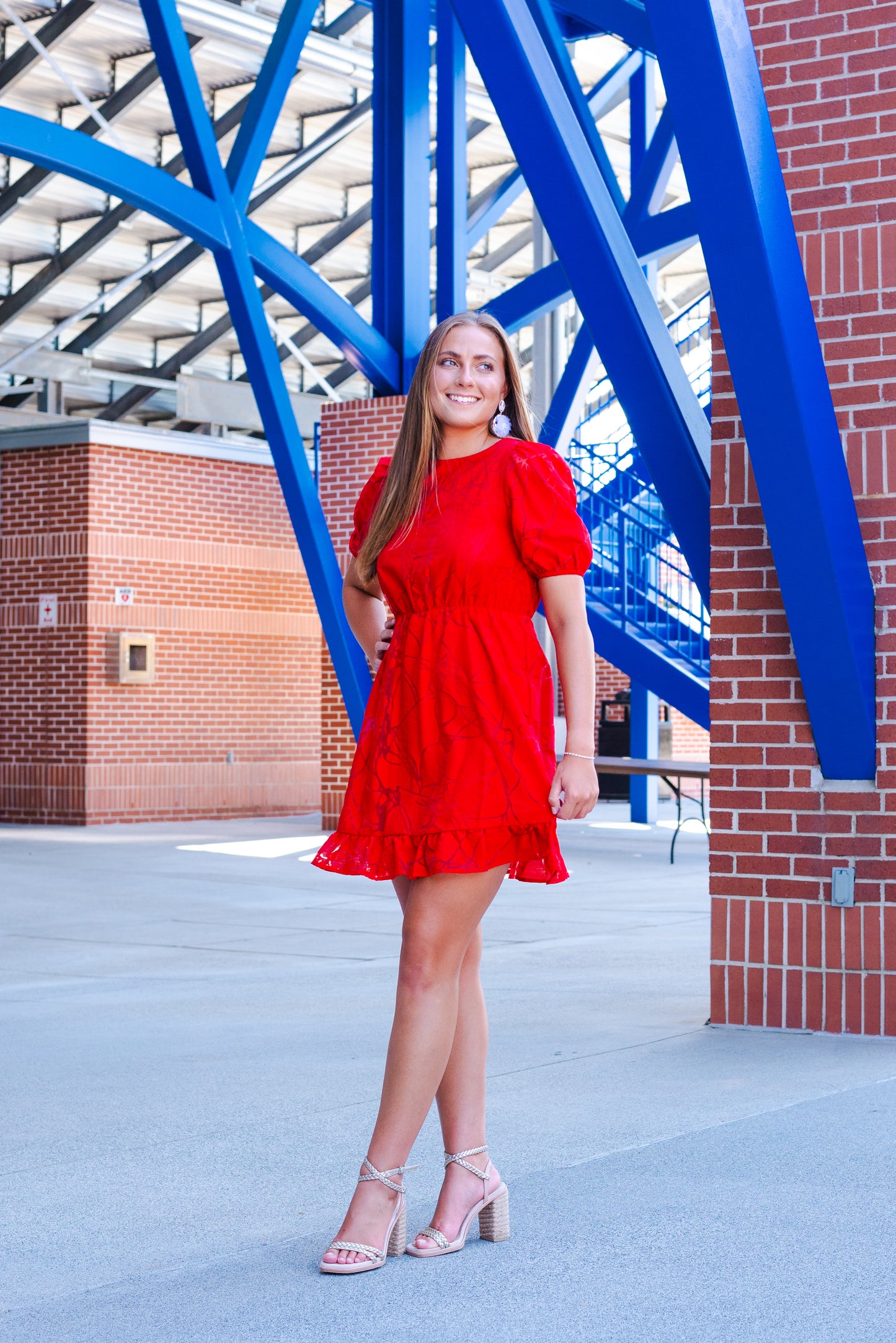 Hayden Heart Shaped Open Back Dress