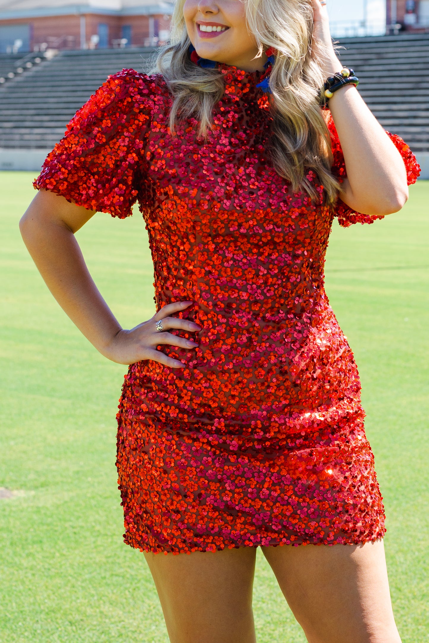 Queen of Sparkles Red Sequin Dress
