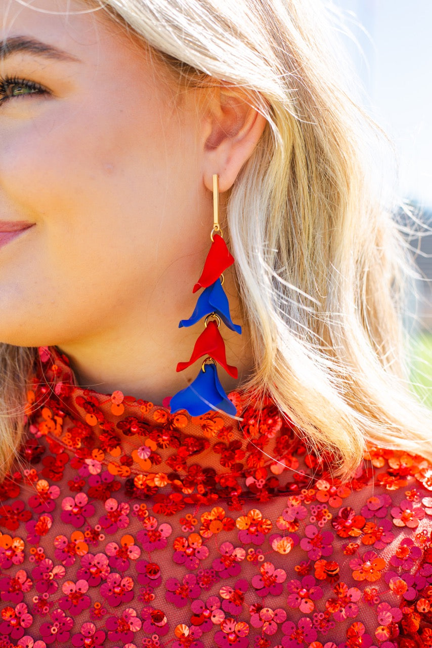 Falling Flower Petal Earrings