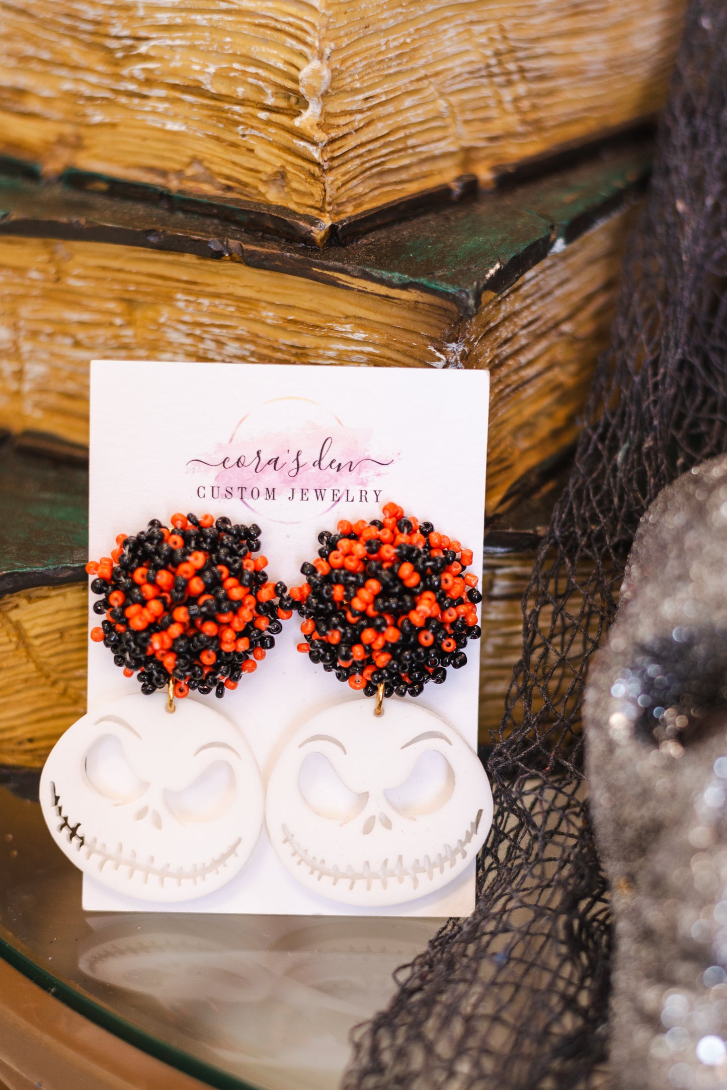 Skelly Smile Halloween Earrings