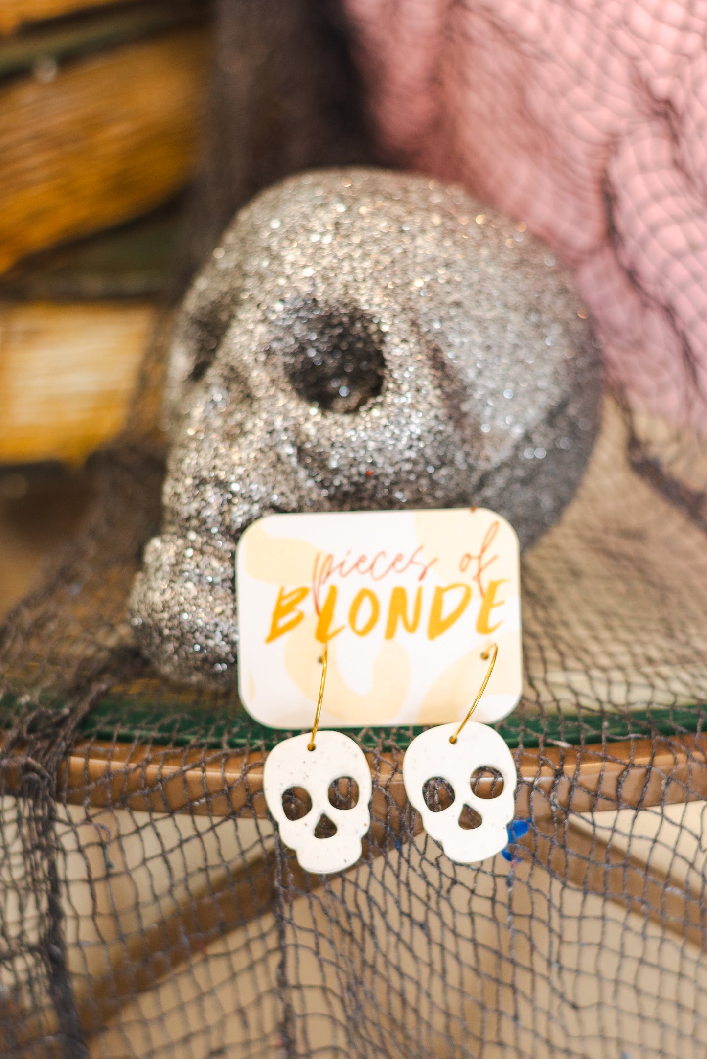 Scary Skull Halloween Earrings