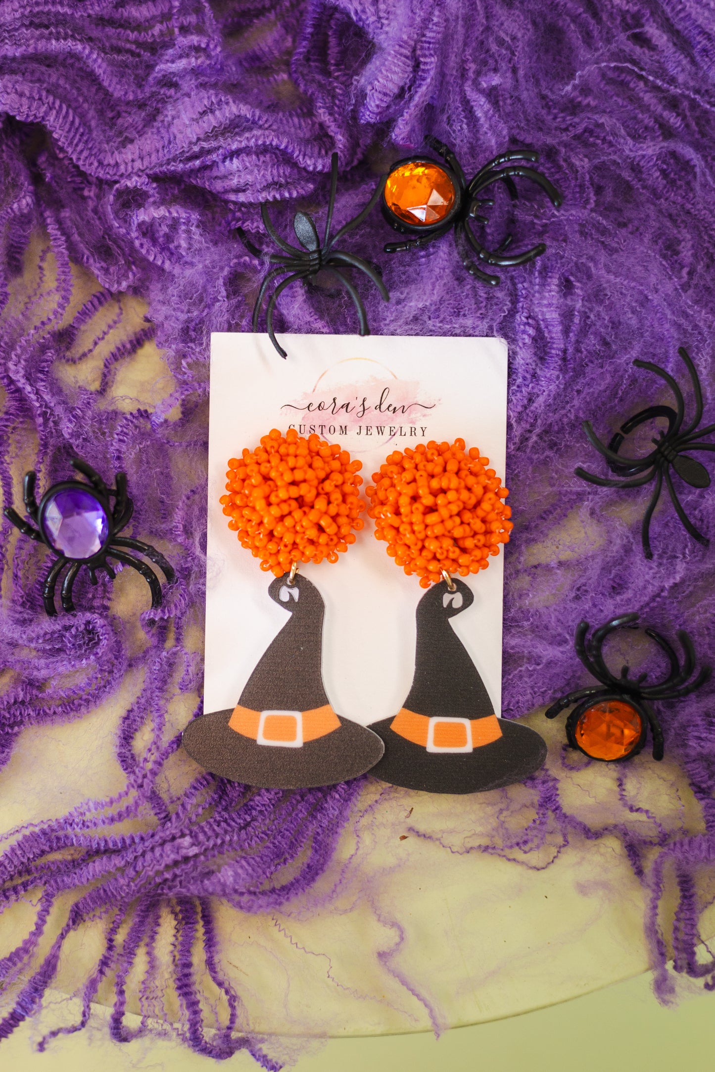 Wicked Witch Hat Halloween Earrings