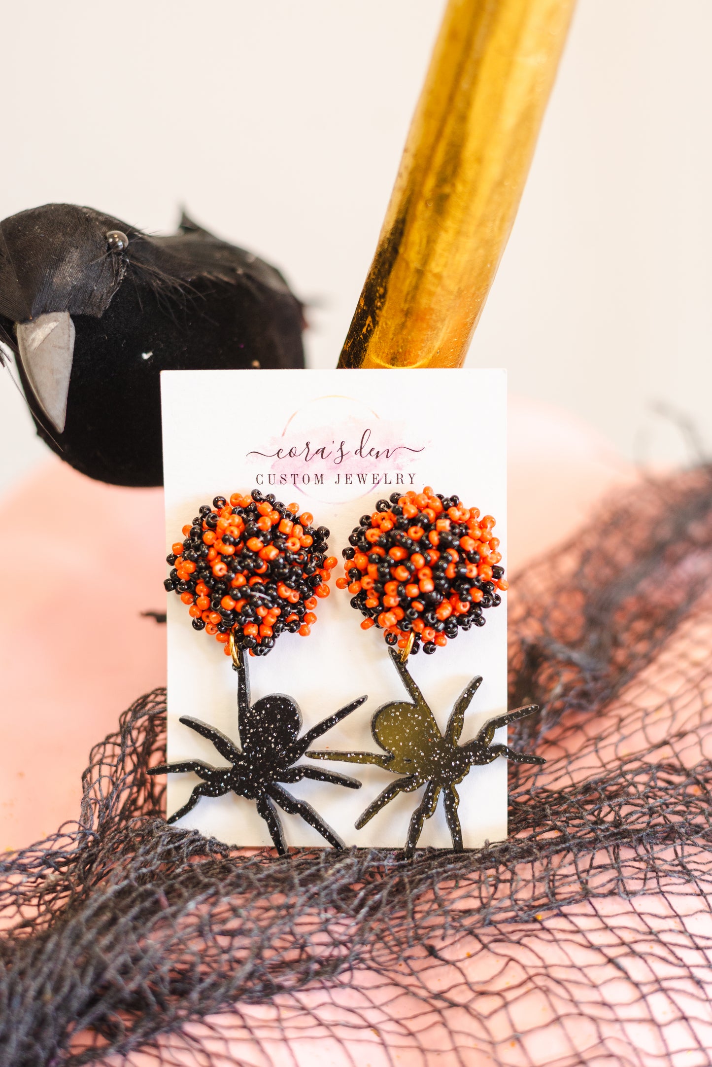 Spooky Spider Halloween Earrings