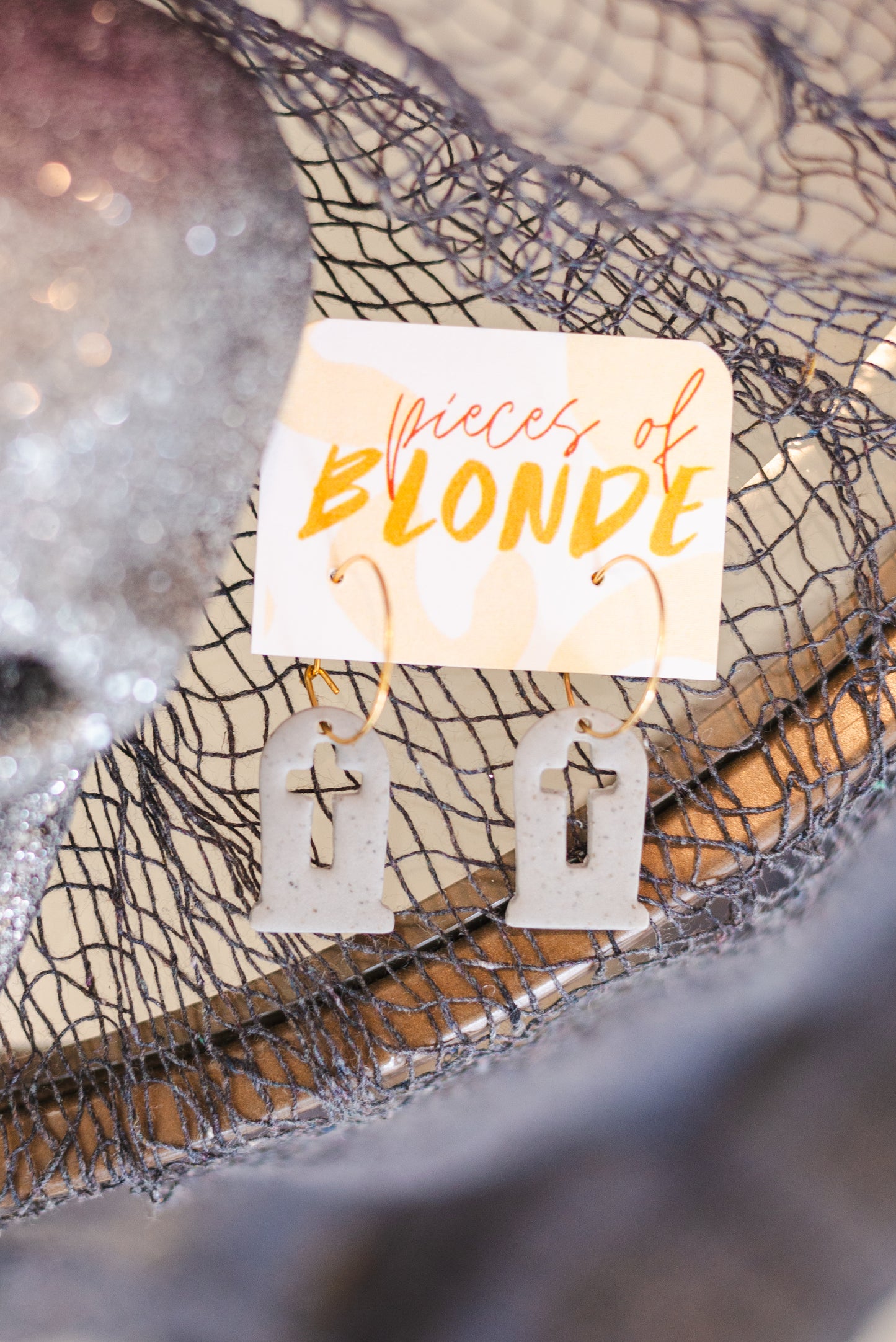 Haunting Headstone Halloween Earrings
