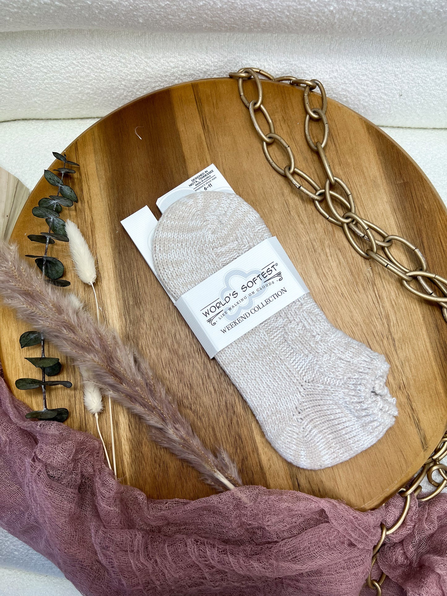 World's Softest Socks - Stone