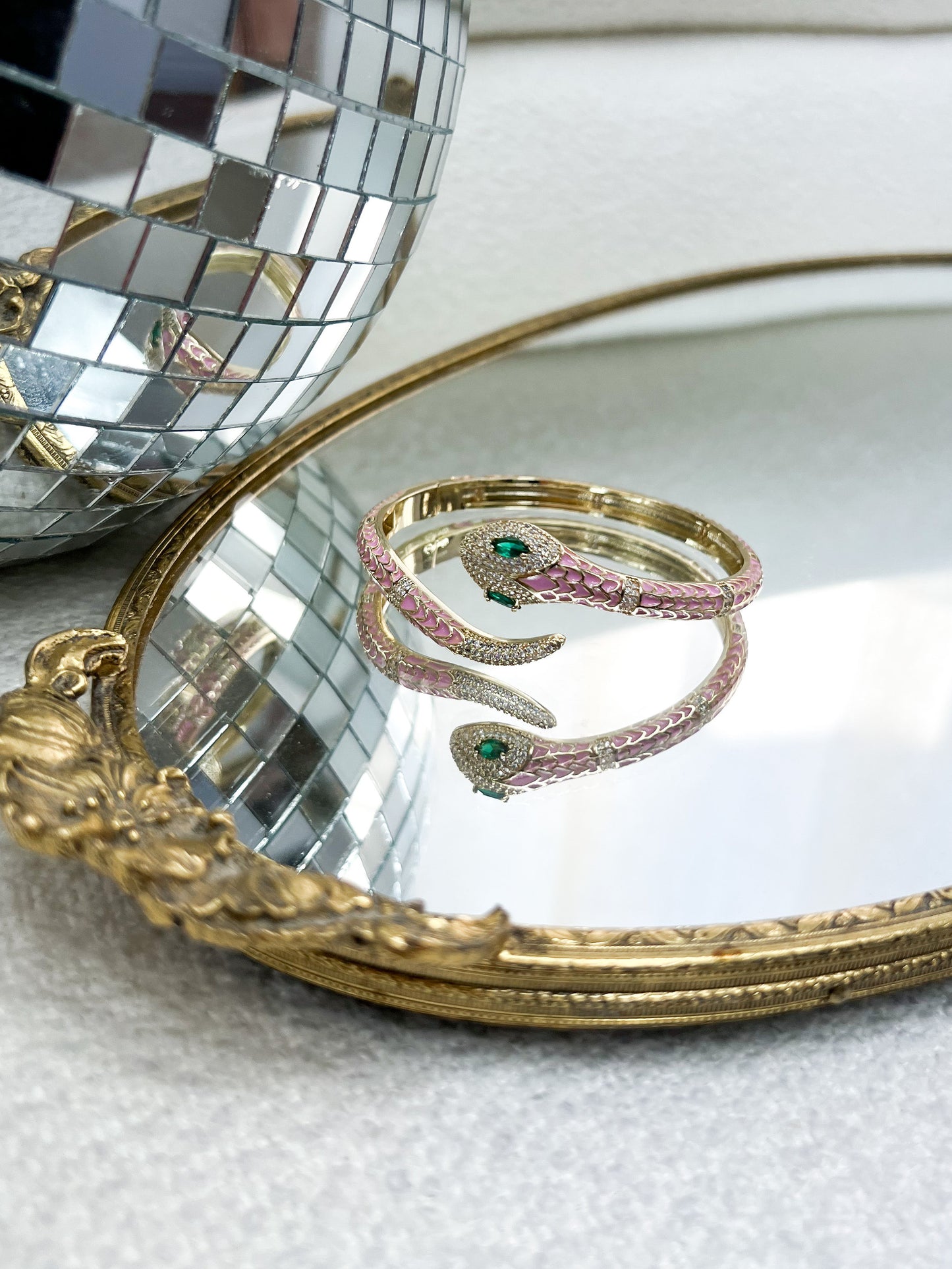Strutt Pink Serpent Bangle