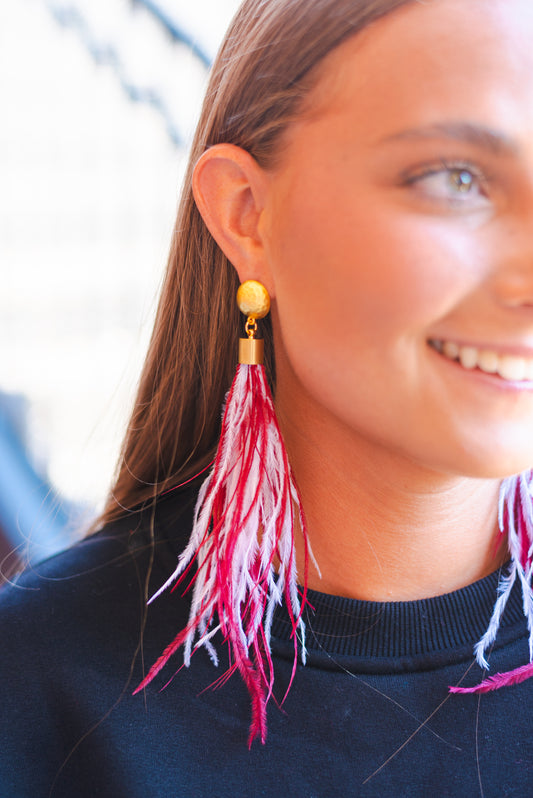 Game-day Feather Earrings
