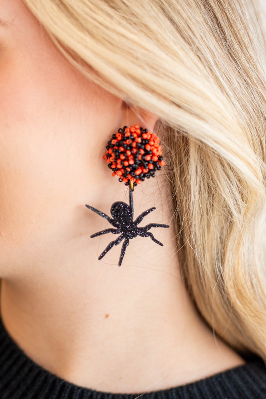 Spooky Spider Halloween Earrings