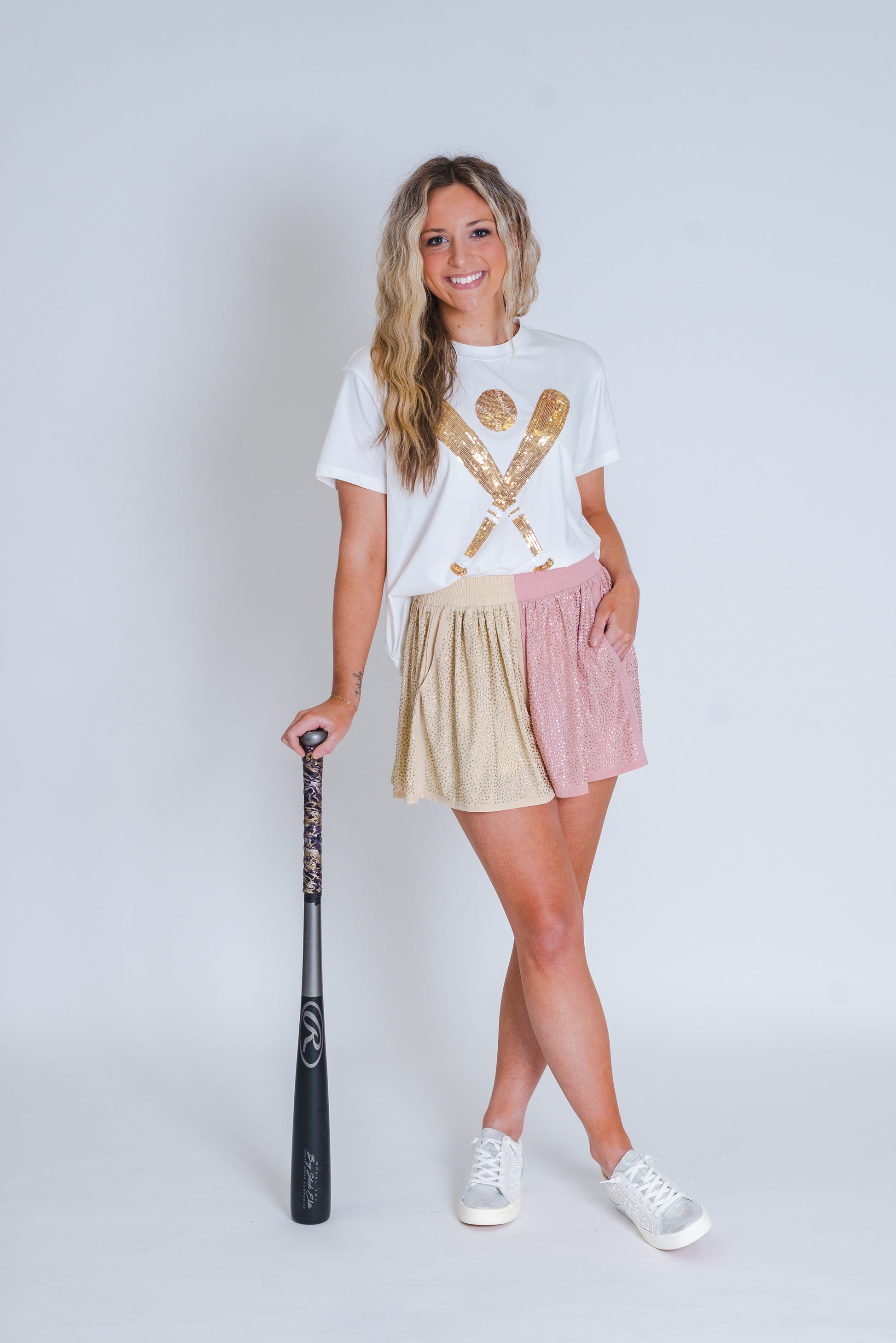 Queen of Sparkles Queen of Sparkles Gold Baseball Shirt